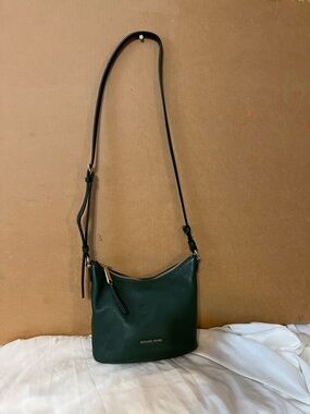Michael Kors Forest Green Pebbled Leather Crossbody